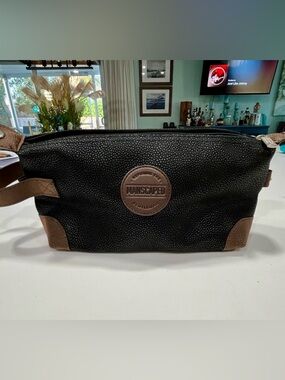 Manscape Black and Brown Men's Toiletry Bag